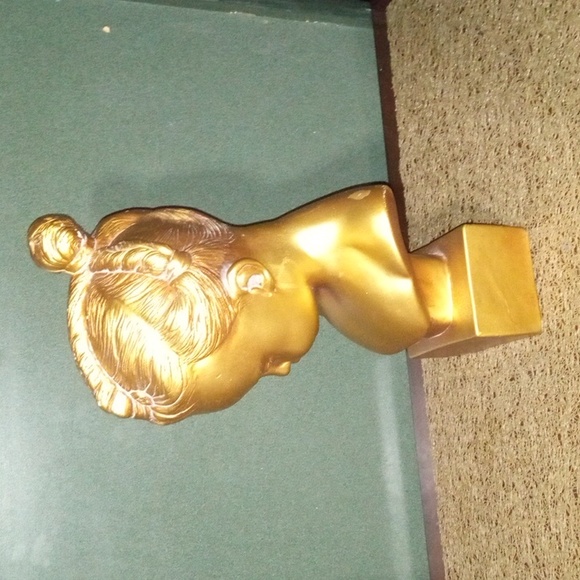 Gilded Plaster Sculpture Young Girl Italy C.1890-1905 - Picture 2 of 5